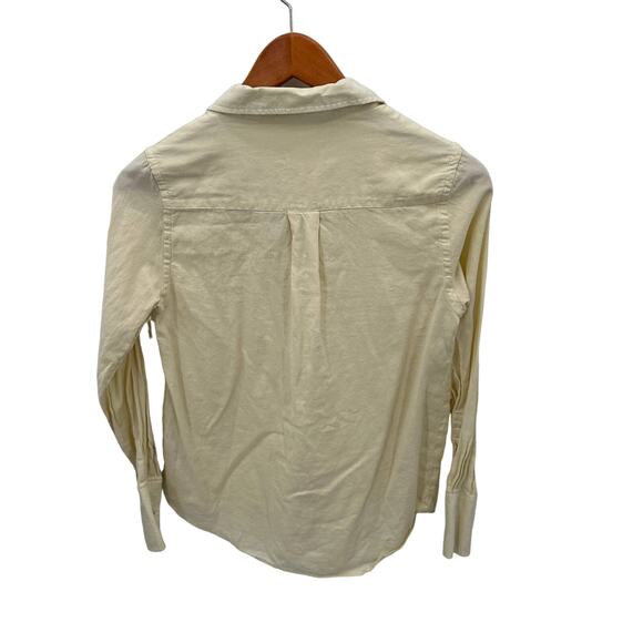 KOTN Light Yellow Egyptian Cotton Oxford Button Down Shirt // 4 - Picture 5 of 7